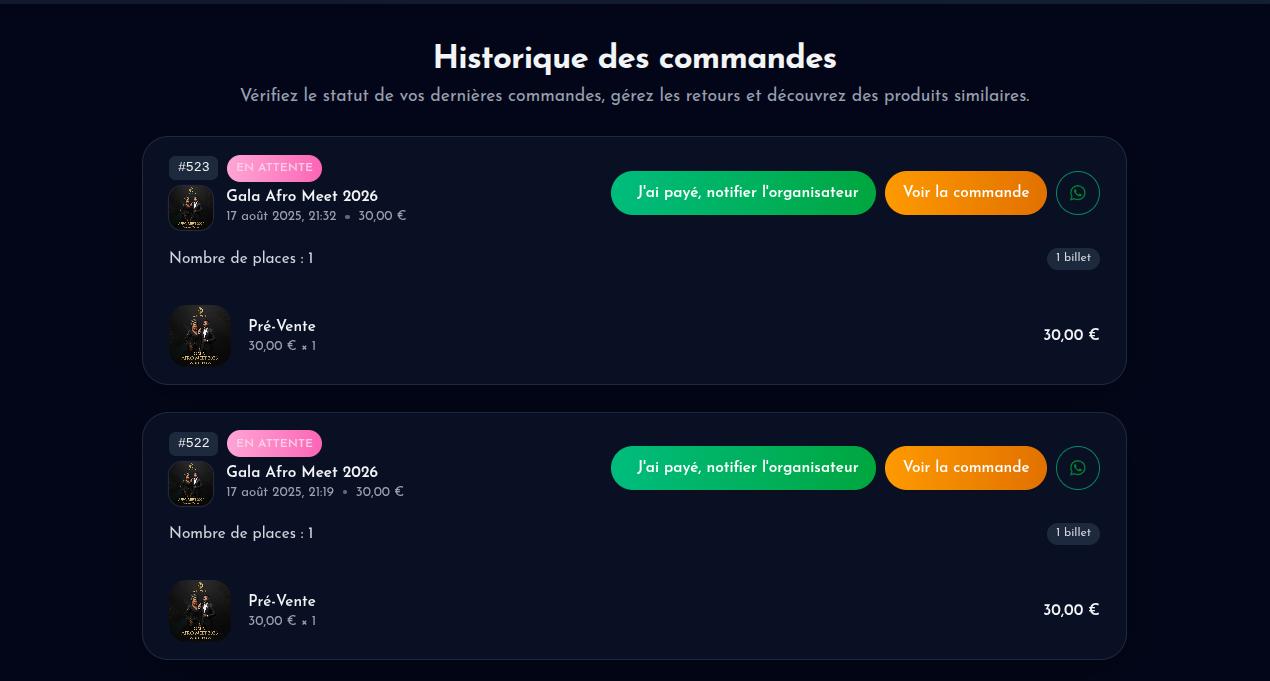Étape 6 - Validation paiement