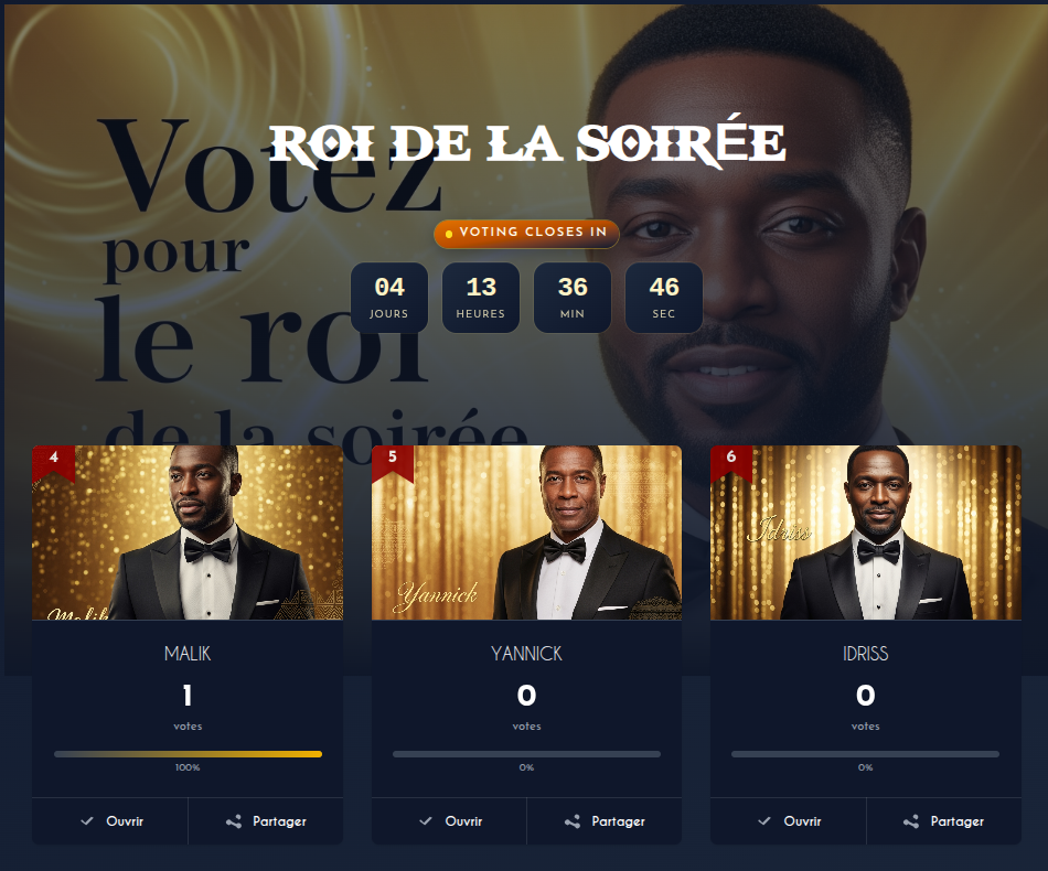 Lancement du vote