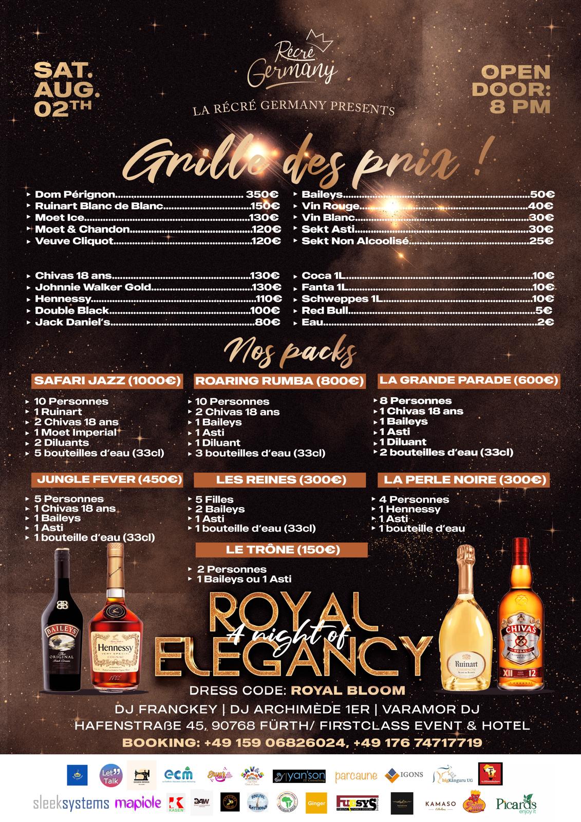 Carte des Boissons