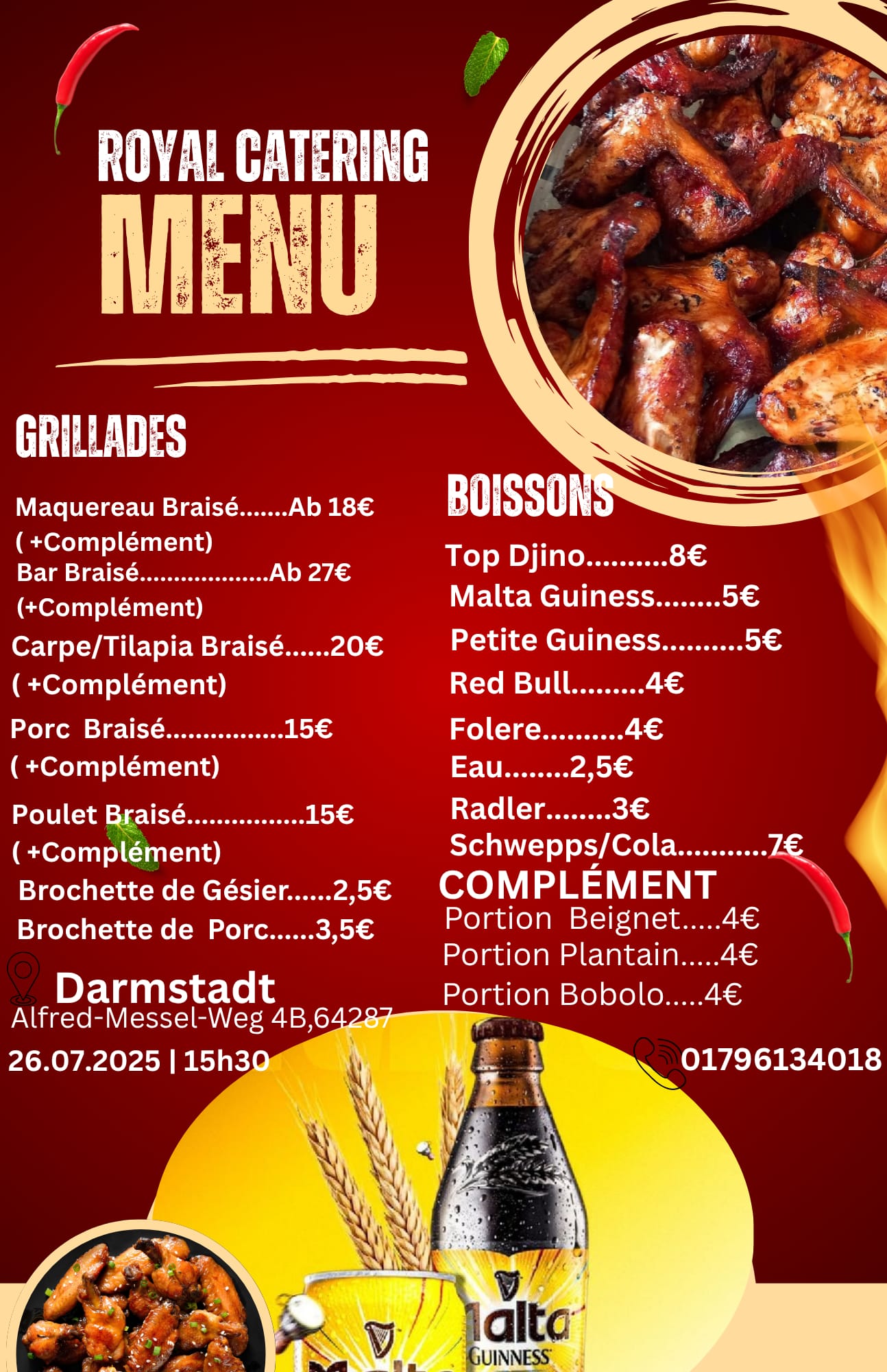 Carte des Boissons