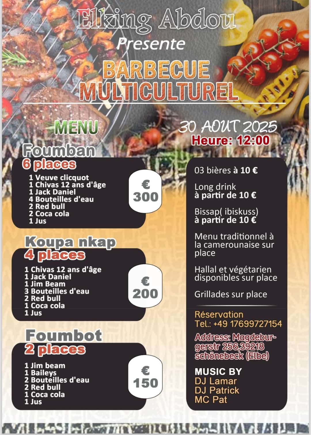 Carte des Boissons